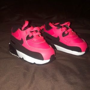 Size 4c Air Max 90 pink black white